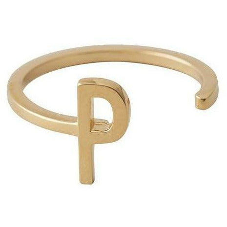 Design Letters LITERATION A-Z, 18K GOLD PLATED, P