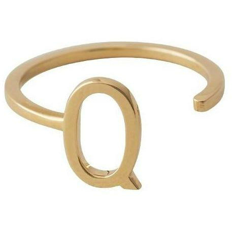 Design Letters LITERATION A-Z, 18K GOLD PLATED, Q