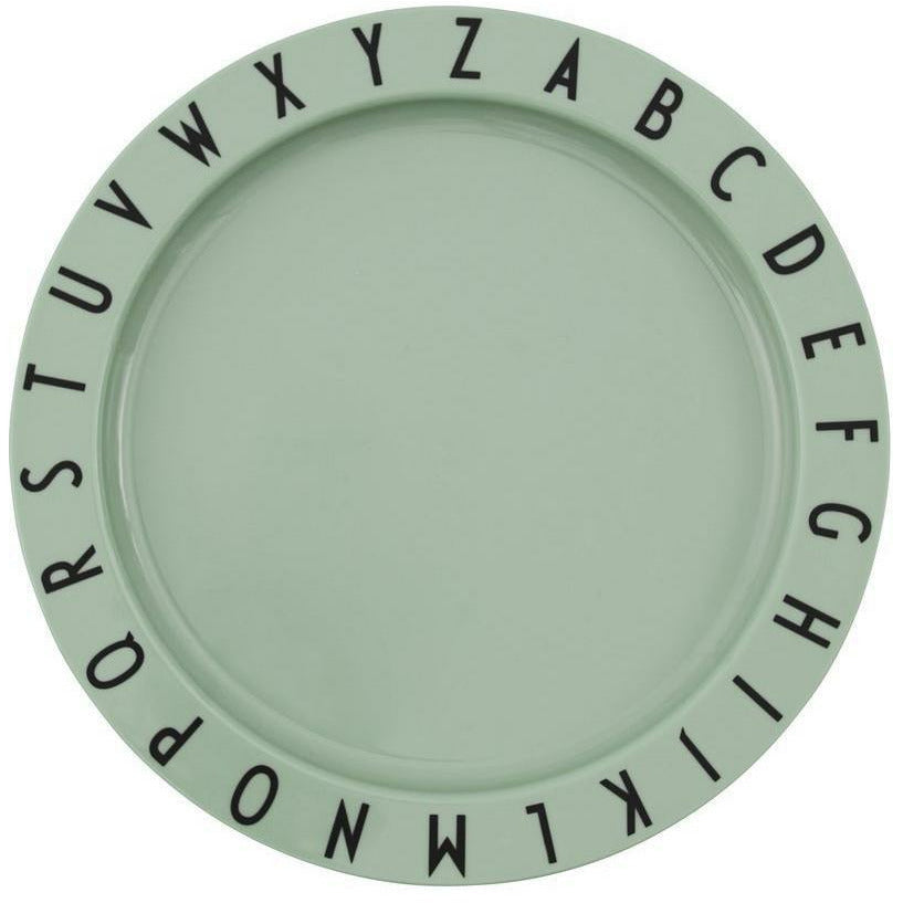 Design Letters Eat & Learn Plate Tritan Green, ABC
