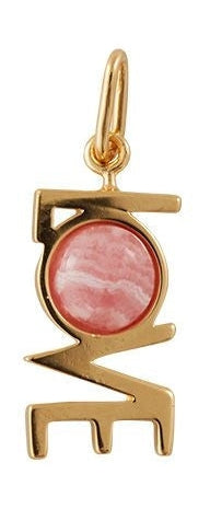 Design Letters Great Love Pendant 18k Gold County, Red Chosite