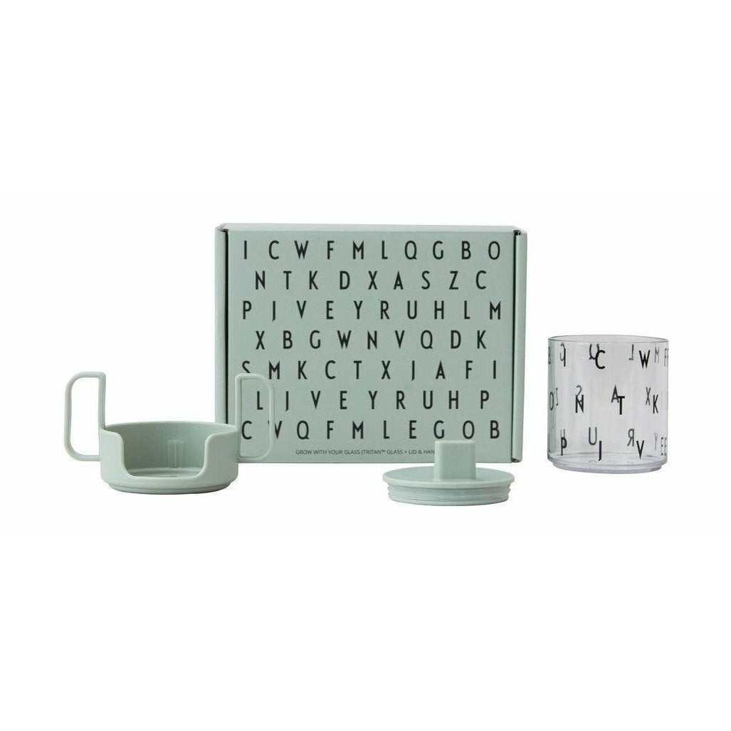 Design Letters Grow With Your Cup Sæt Melamin, Grøn