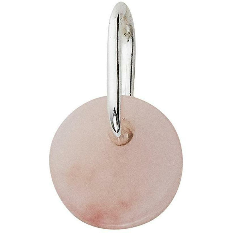Design Letters Pink Opal Pendant Charm, Silver