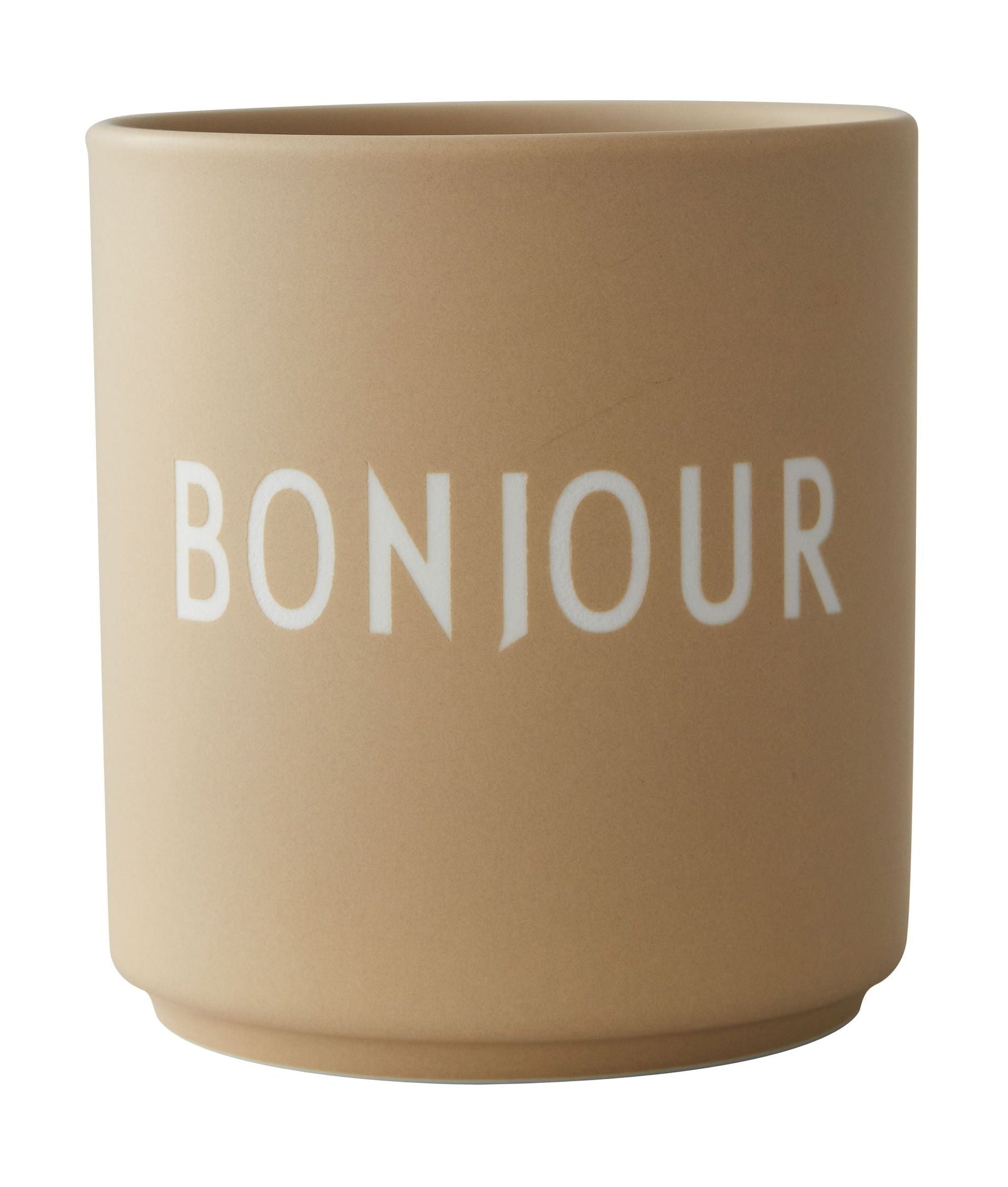 Design Letters Favorit Cup Bonjour, Beige