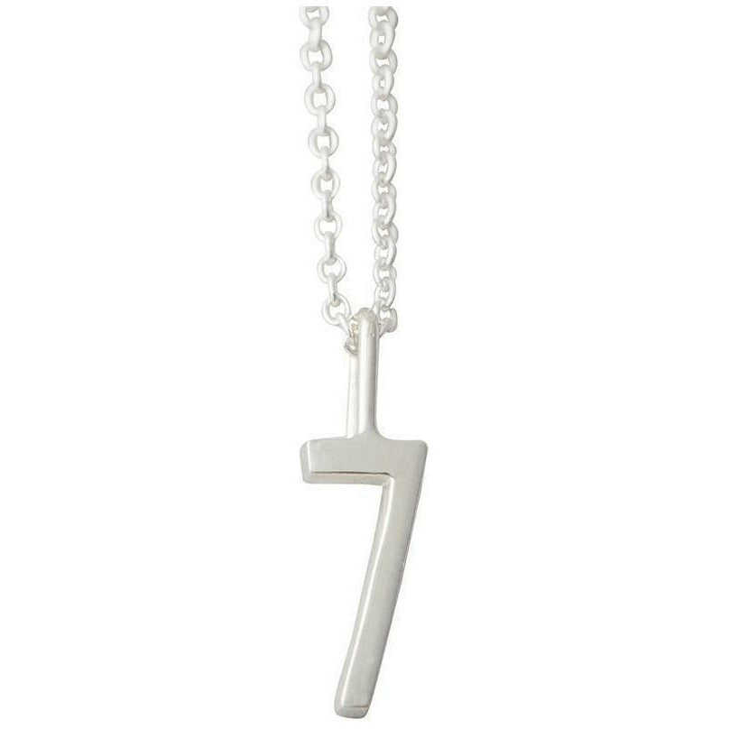 Design Letters Lucky Number Charms, Silver, Number 7