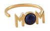 Design Letters Great MOM Ring 18K Guldbelagt, Lapis Lazuli Blå