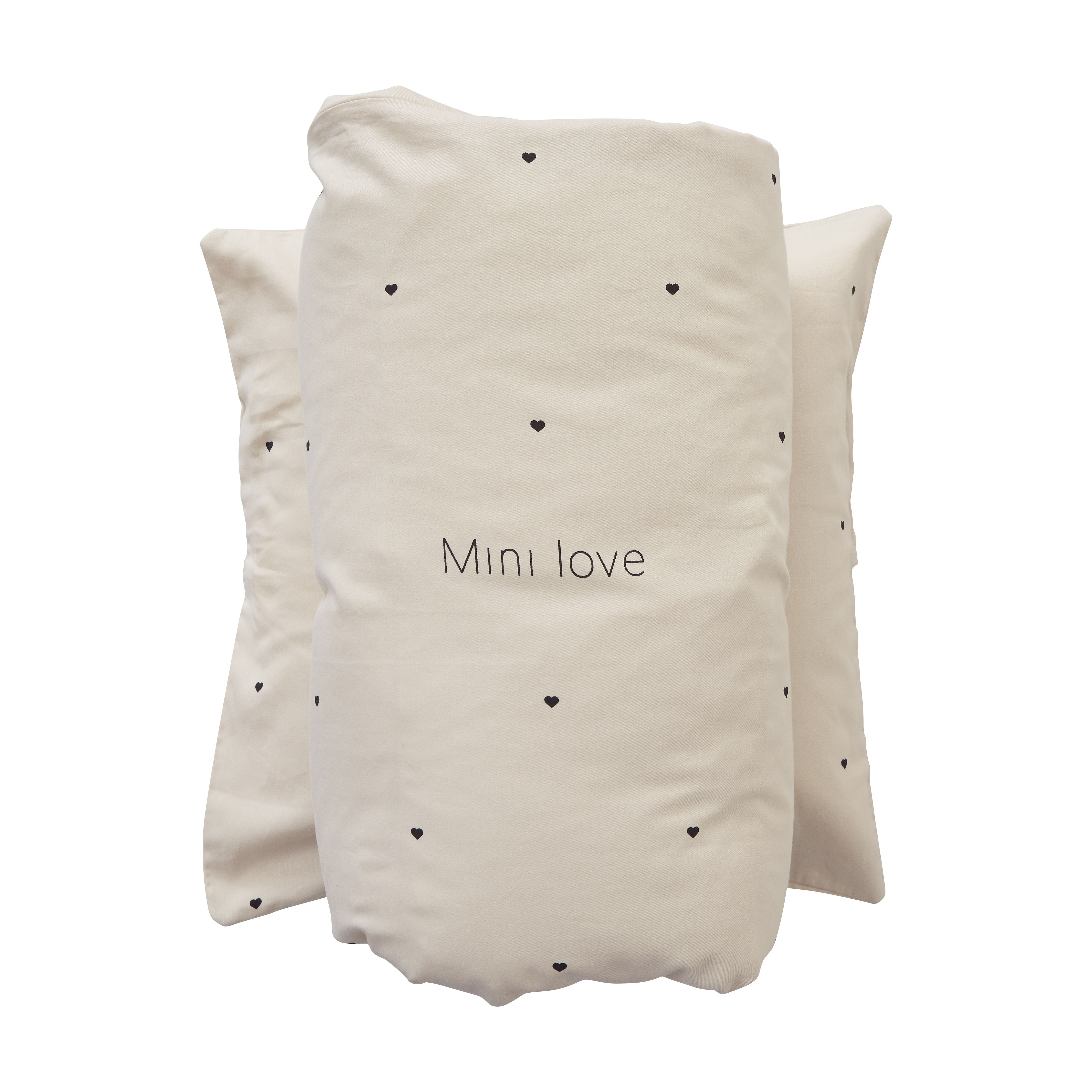 Design Letters Mini Love Baby Pillow and Duvet Copper 70x100 cm, Beige