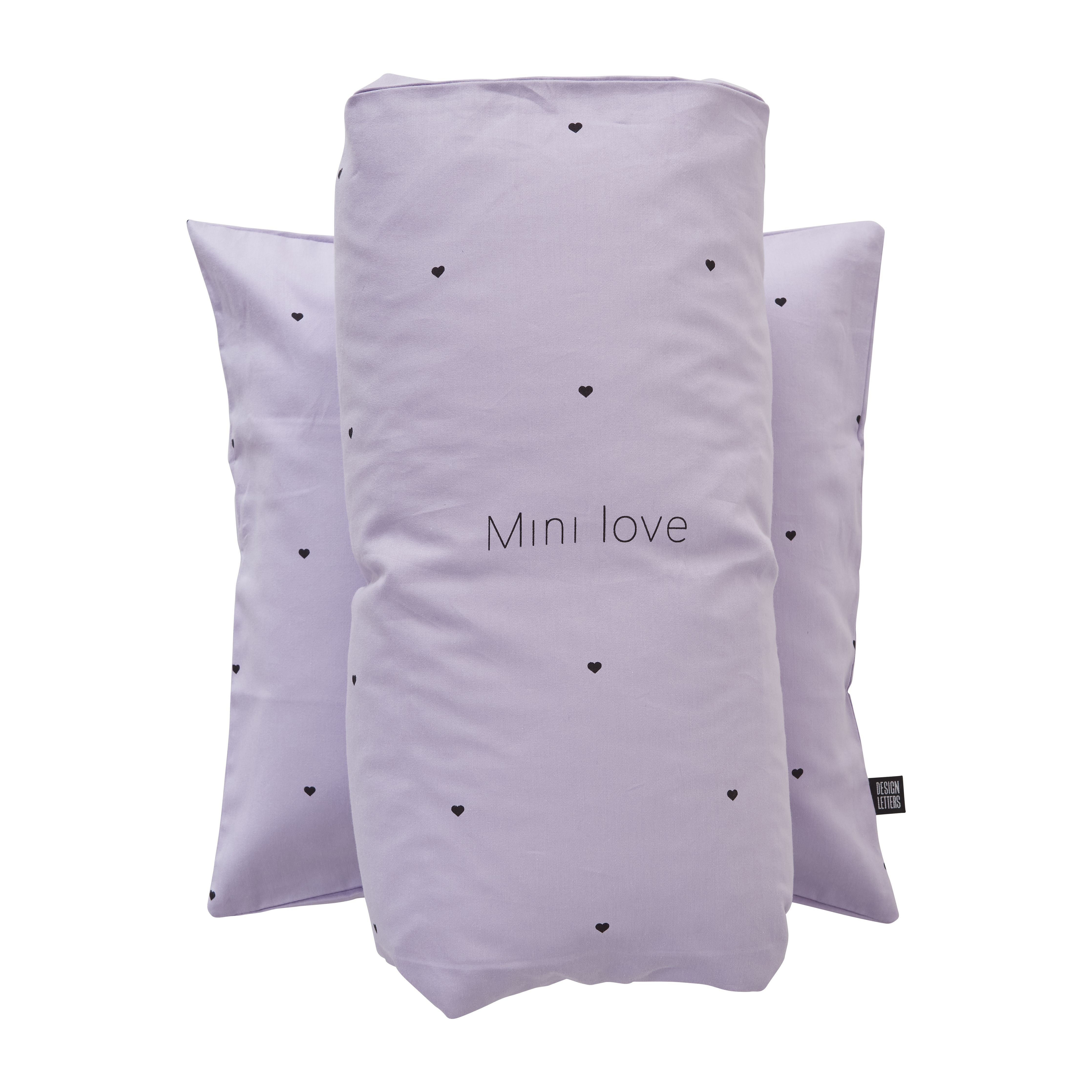 Design Letters Mini Love Baby Pude- og Dynebetræk 70x100 cm, Lavendel