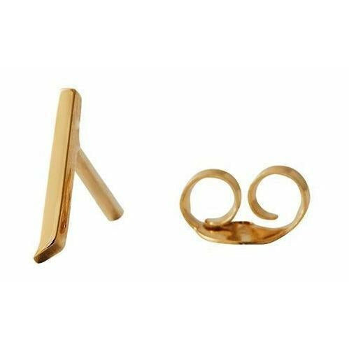 Design Letters Earlies with Letter, Gold Plated, J