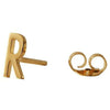Design Letters Öronstick med bokstav, guldpläterad, r