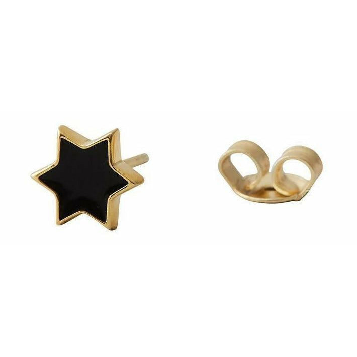 Design Letters Ear -stick emaljstjärna, svart/guld
