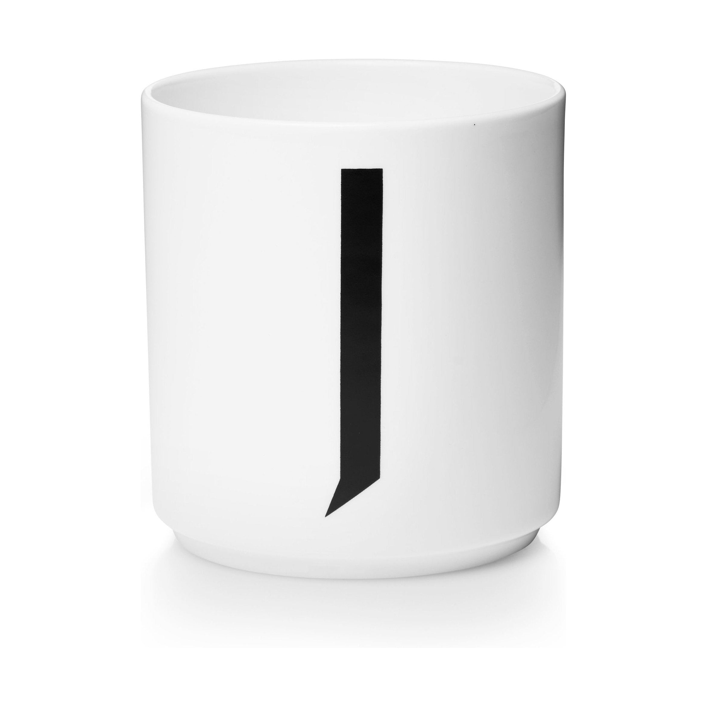 Design Letters Personlig Porcelæn Kop A-Z, Hvid, J