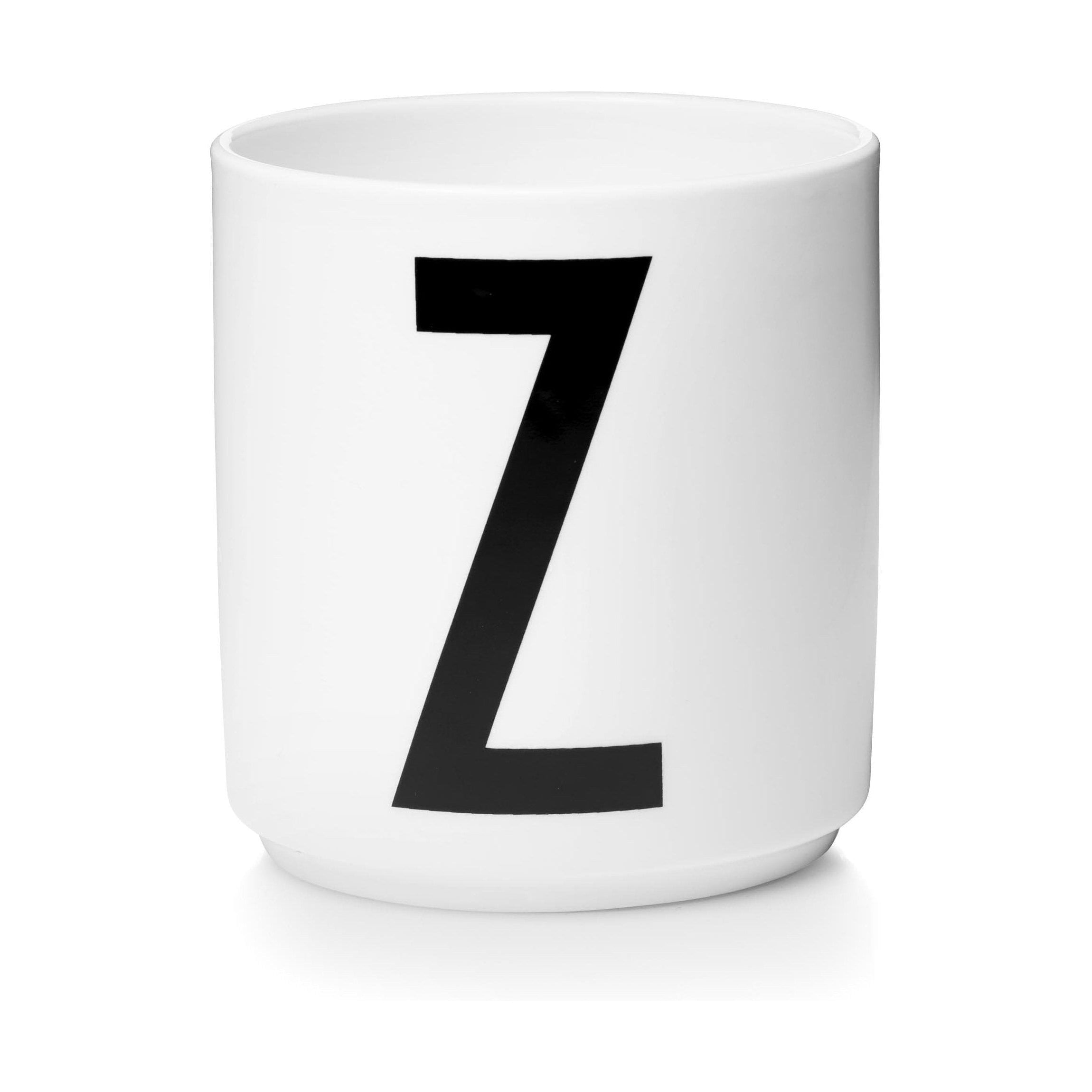 Design Letters Personlig Porcelæn Kop A-Z, Hvid, Z