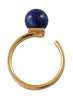 Design Letters Stone Drop Ring 18K Gold Plated, Lapis Lazuli Blue
