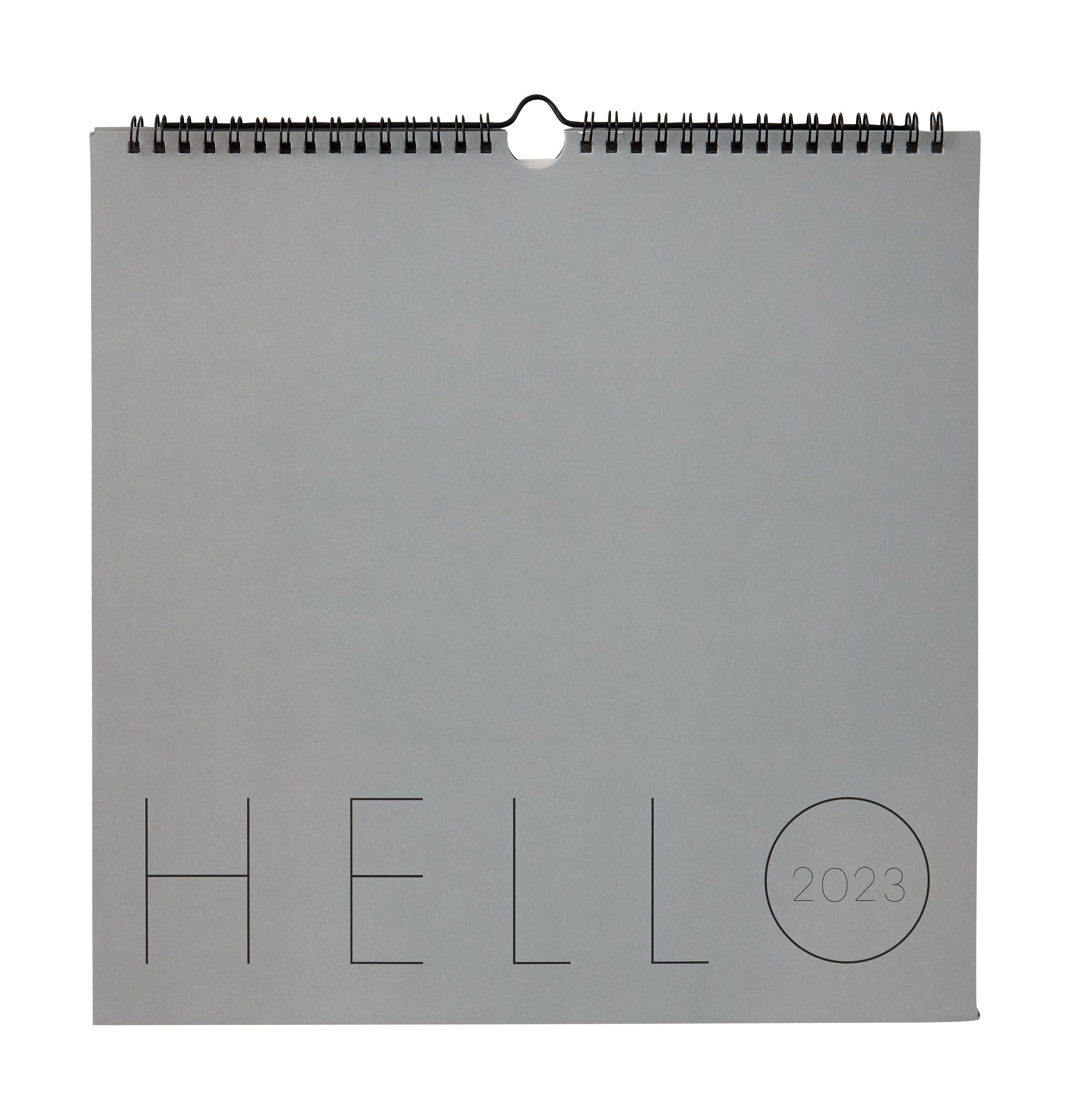 Design Letters Vægkalender 2023, Cool Grey