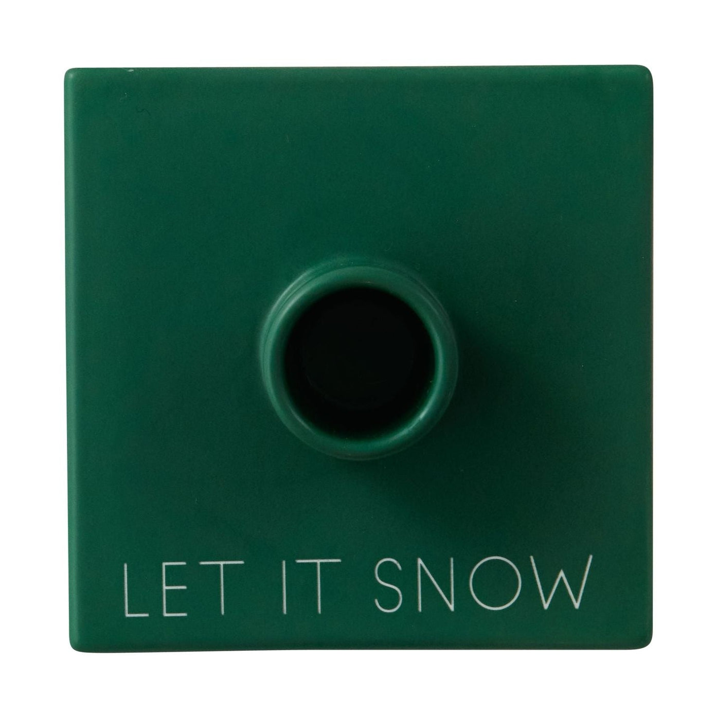 Design Letters Favoritkop Lysestage Let It Snow, Grass Green