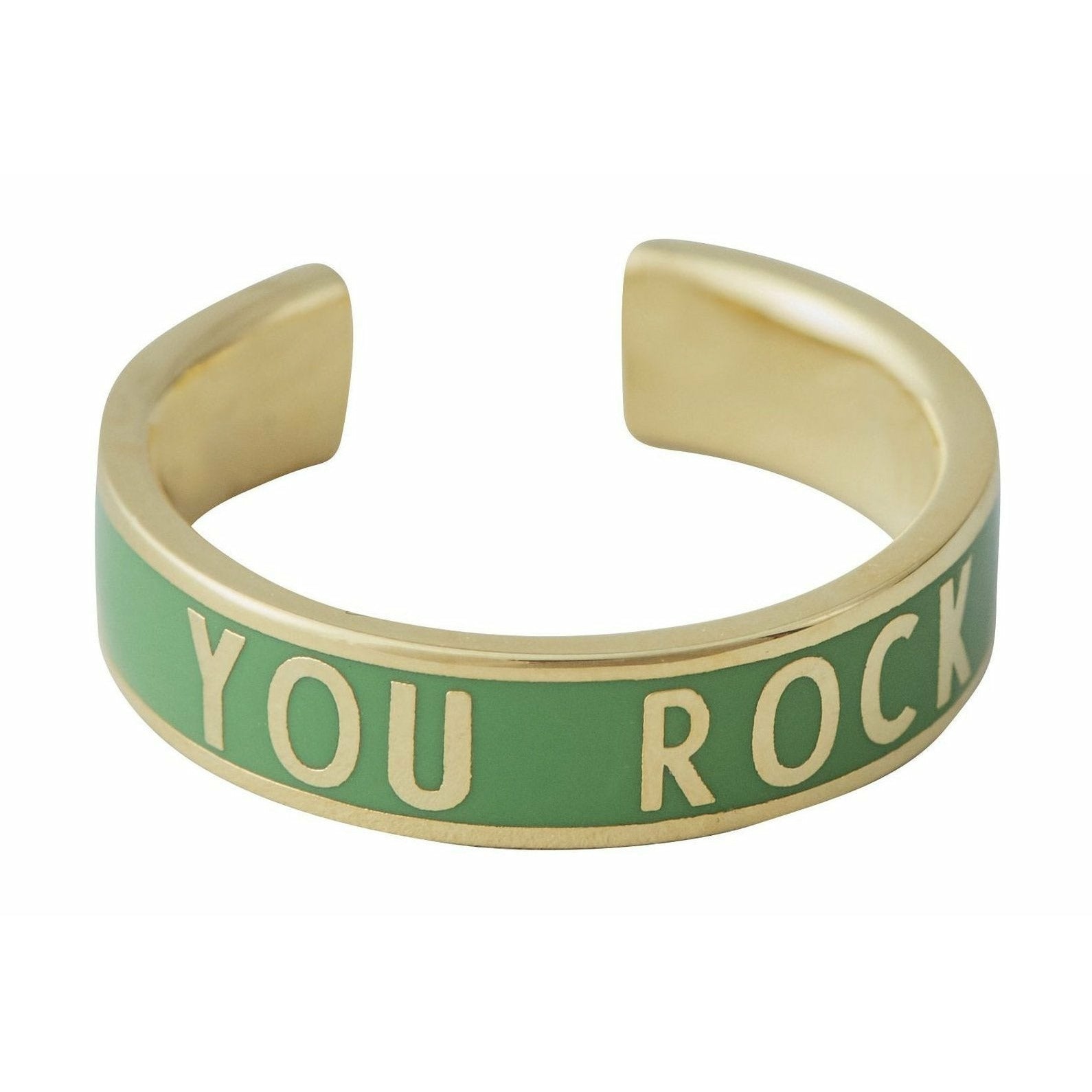 Design Letters Word Candy Call You Rock Messing Gold County, Green