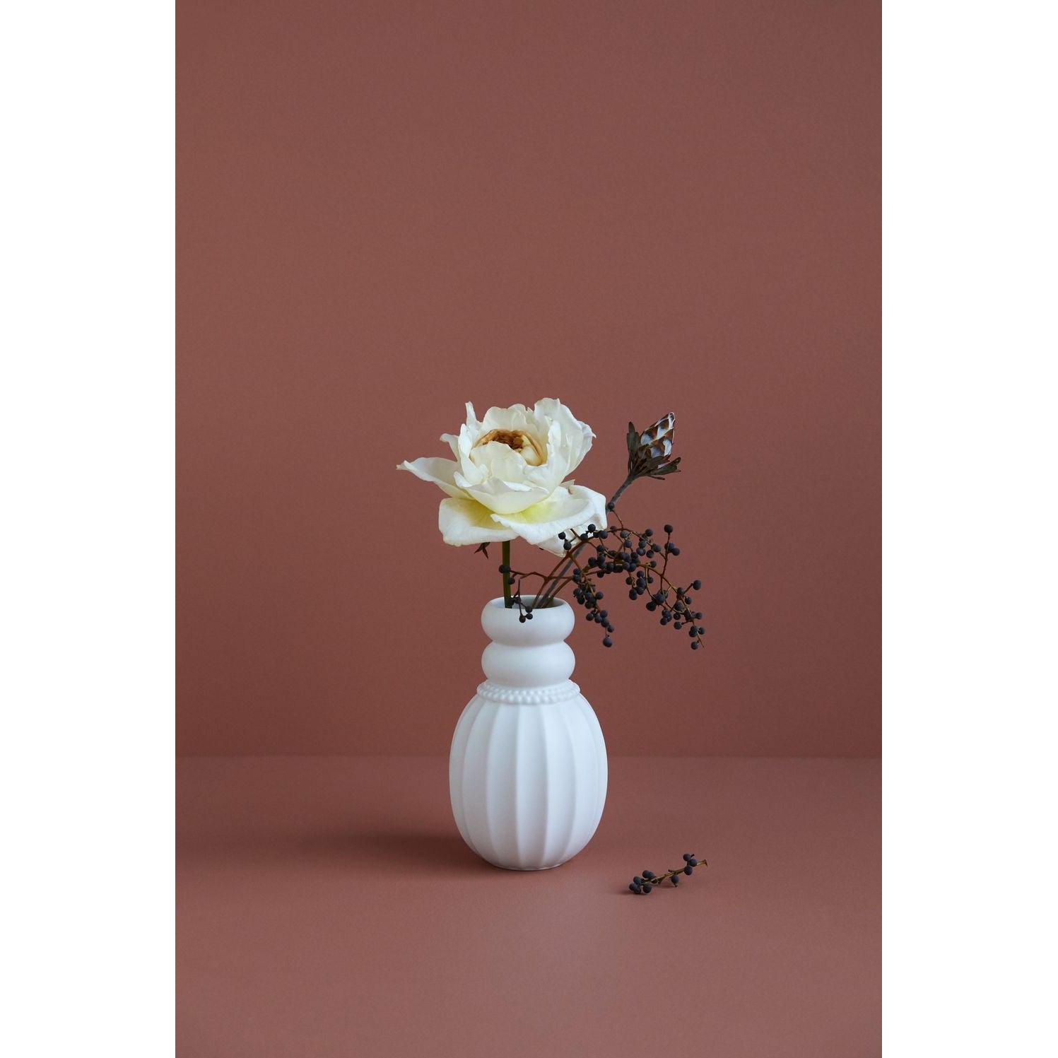 Dottir Pearlpuff Vase, Hvid