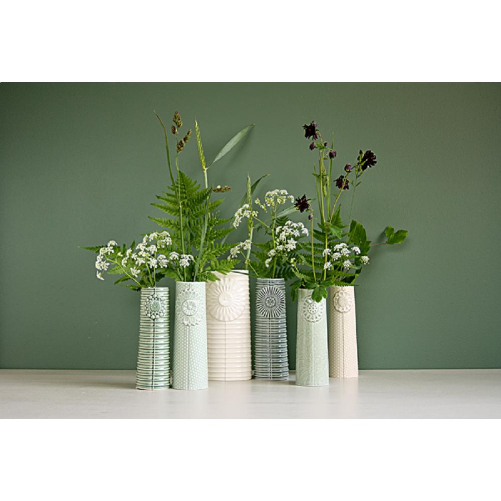 Dottir Pipanella Lines Vase Green, 15,2 cm