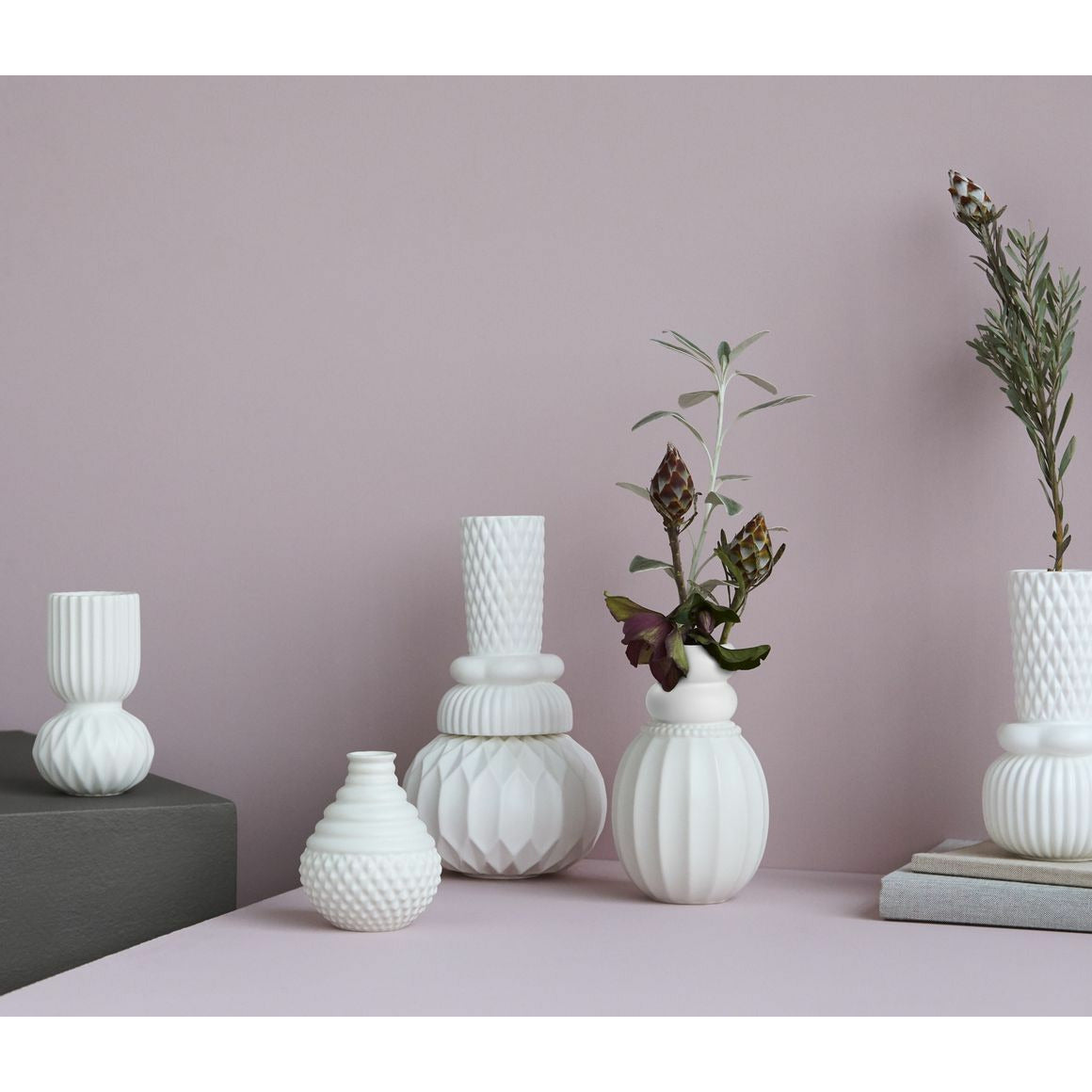 Dottir Tumbletop Vase, White