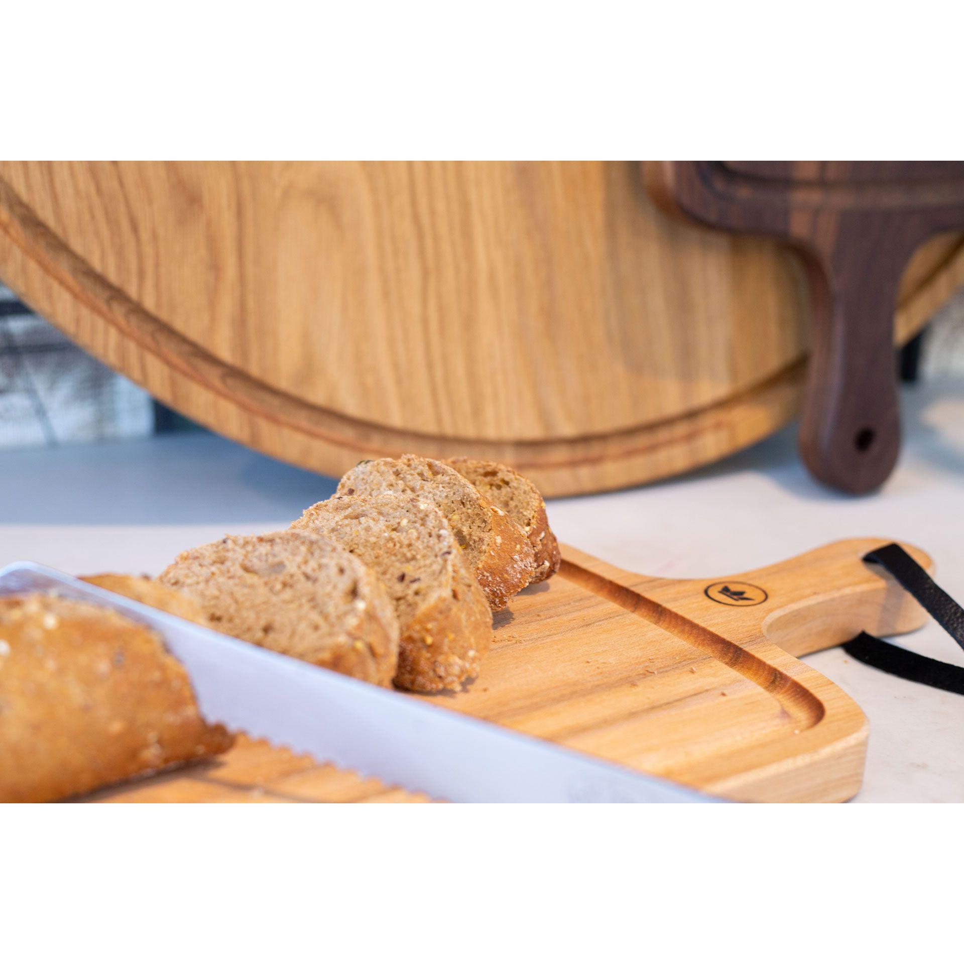 Dutchdeluxes Bread Board XL Stripe, Walnut