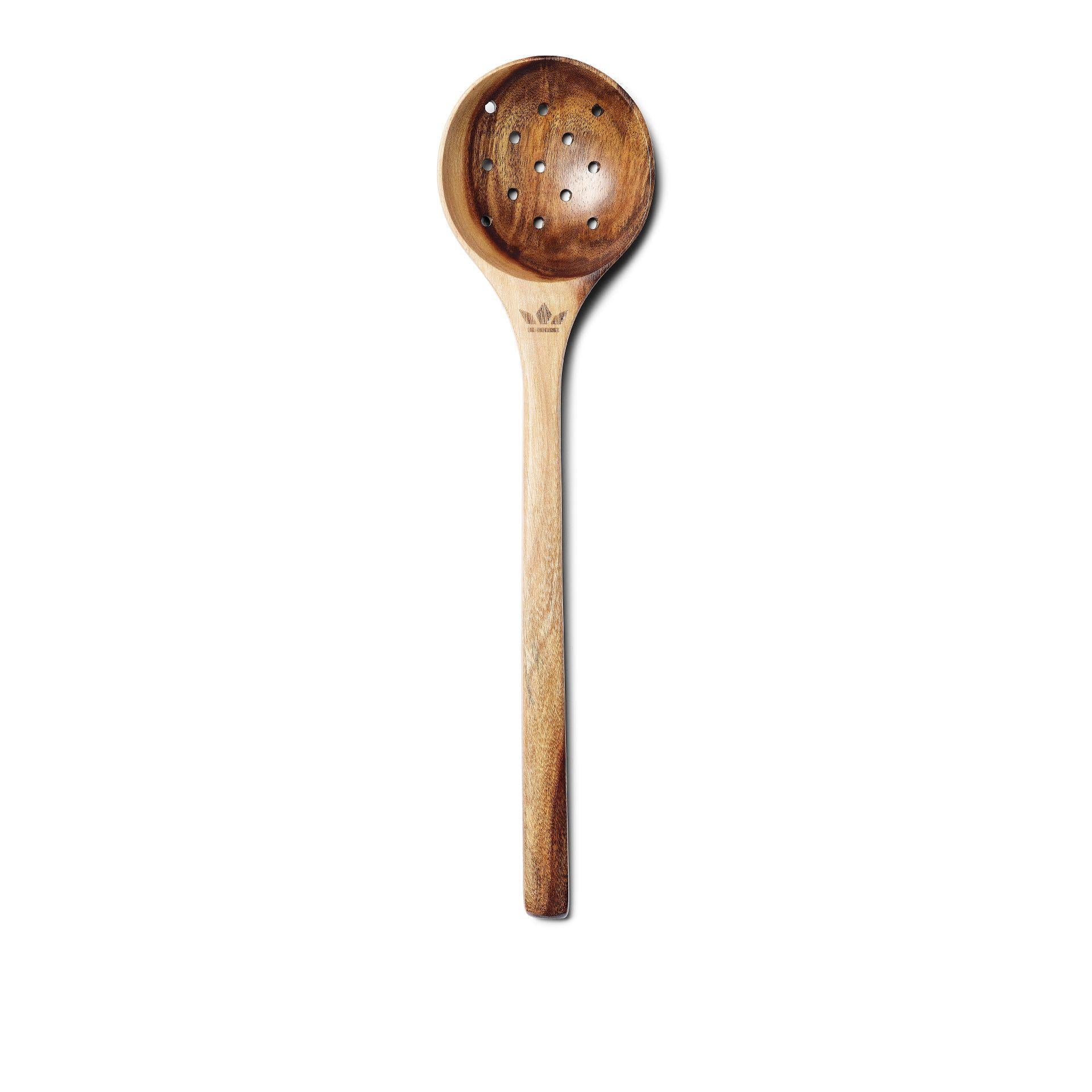 Dutchdeluxes Wooden Utensil Skimmer Spoon