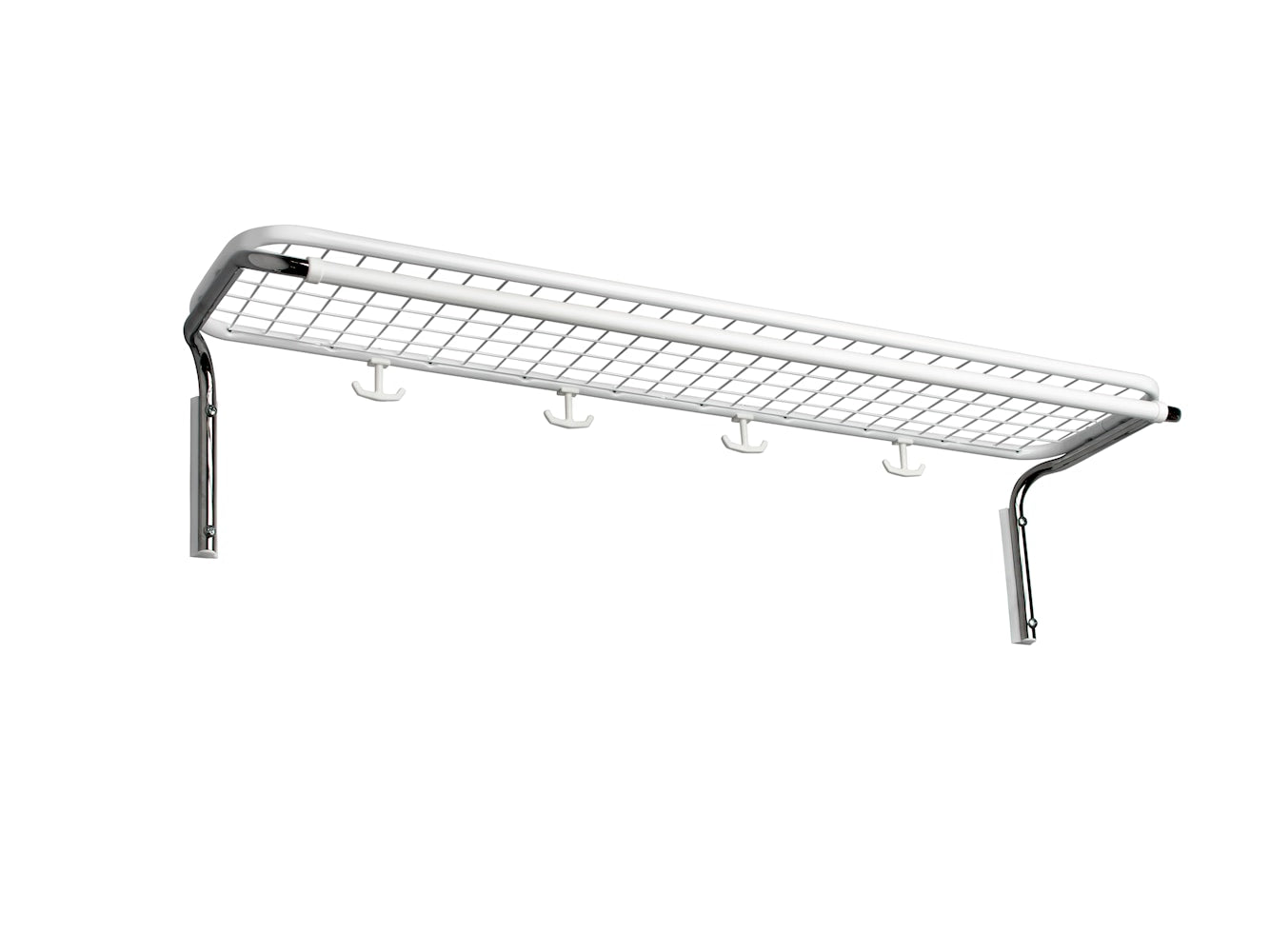 [product_category]-Essem Design Classic Parcel Shelf Single 100 Cm, White/Chrome-Essem Design-7392157861102-651-100 V/K-ESS-1