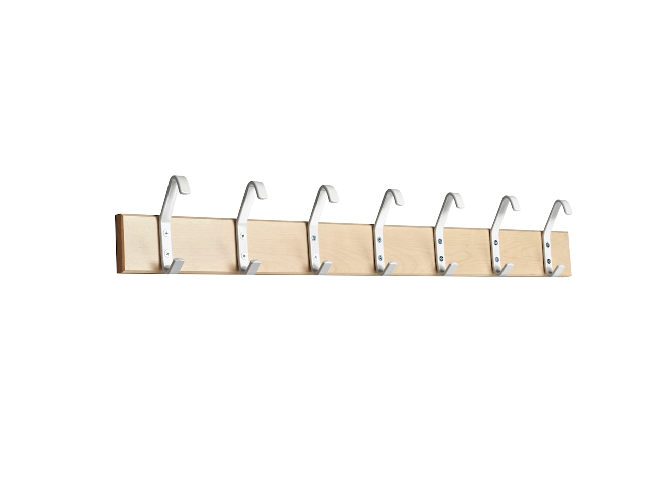 Essem Design Hook Strip 2 Hooks Sek Birk 105 cm, vit