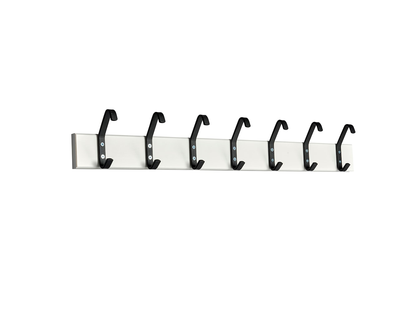 Essem Design Hook Strip 2 Hooks Birk 105 cm, vit/svart