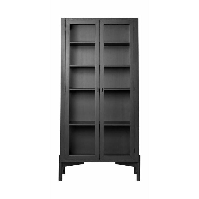 FDB Møbler A90 stallar Display Cabinet Beech Black Painted, H: 178 cm