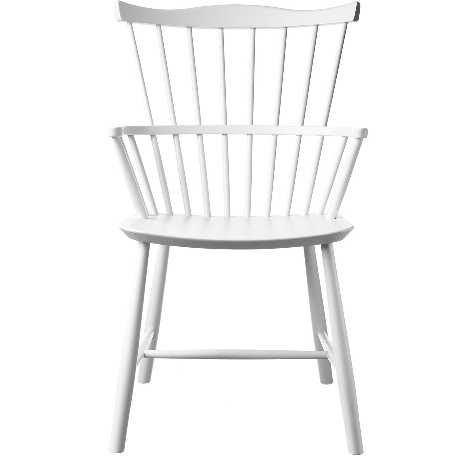 FDB Møbler Børge Mogensen matbordstol i bok, vit, h 90 cm