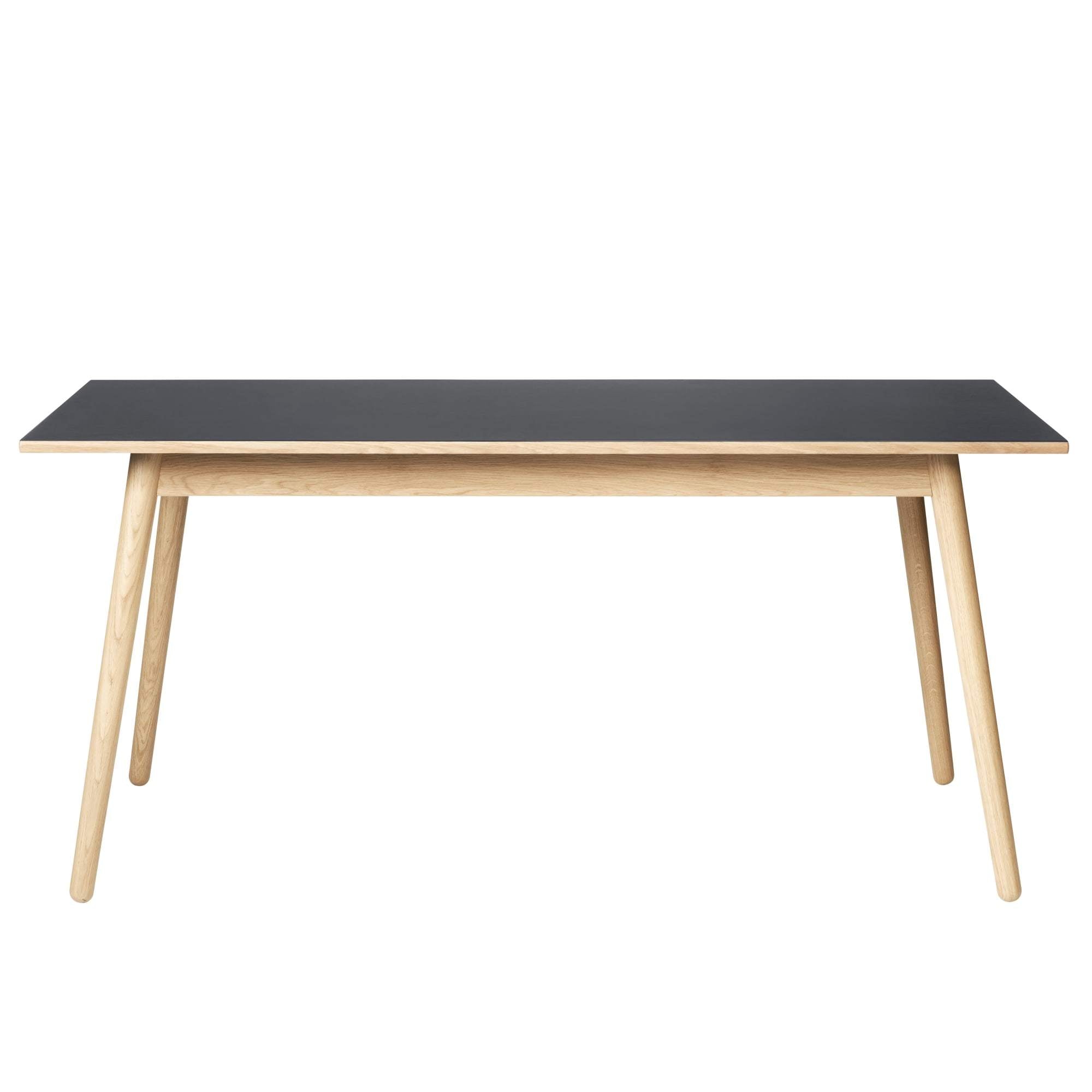 FDB Møbler C35B matbord ek/mörkgrå linoleum, 160 cm