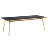 FDB Møbler C35C matbord ek/mörkgrå linoleum, 95x220cm