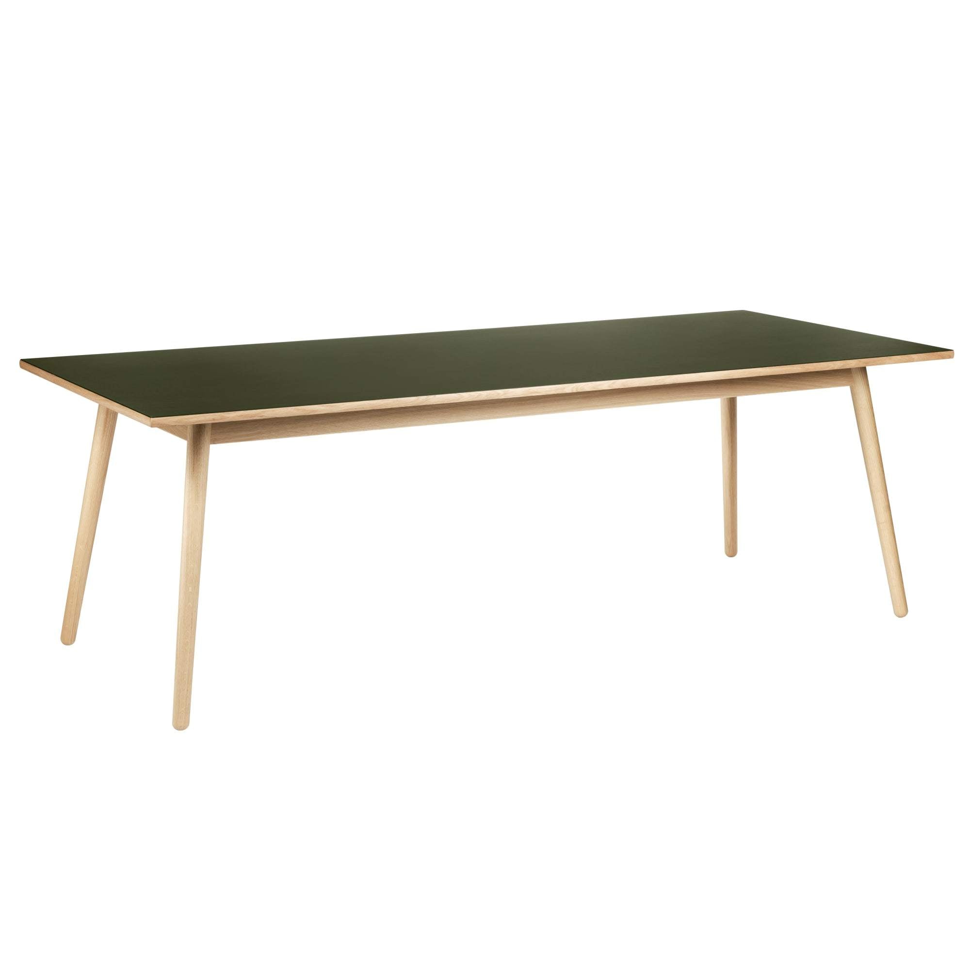 FDB Møbler C35C matbord ek/oliv linoleum, 95x220 cm
