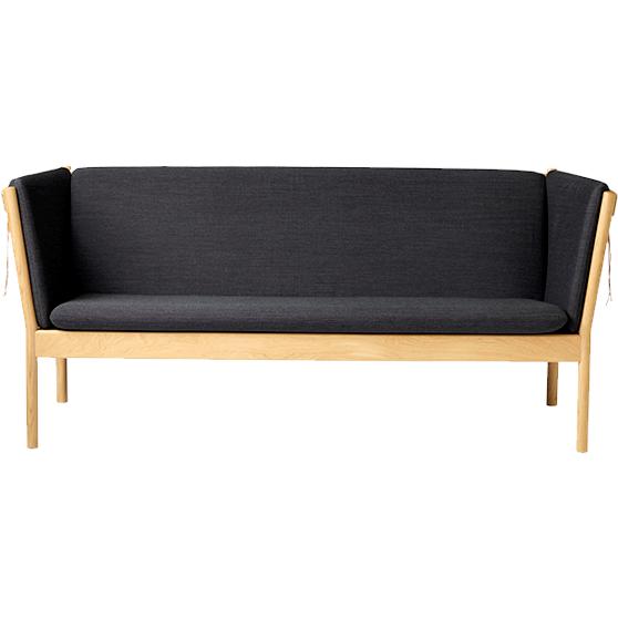 FDB Møbler J149 3-Personers Sofa, Eg, Mørkegrå Stof