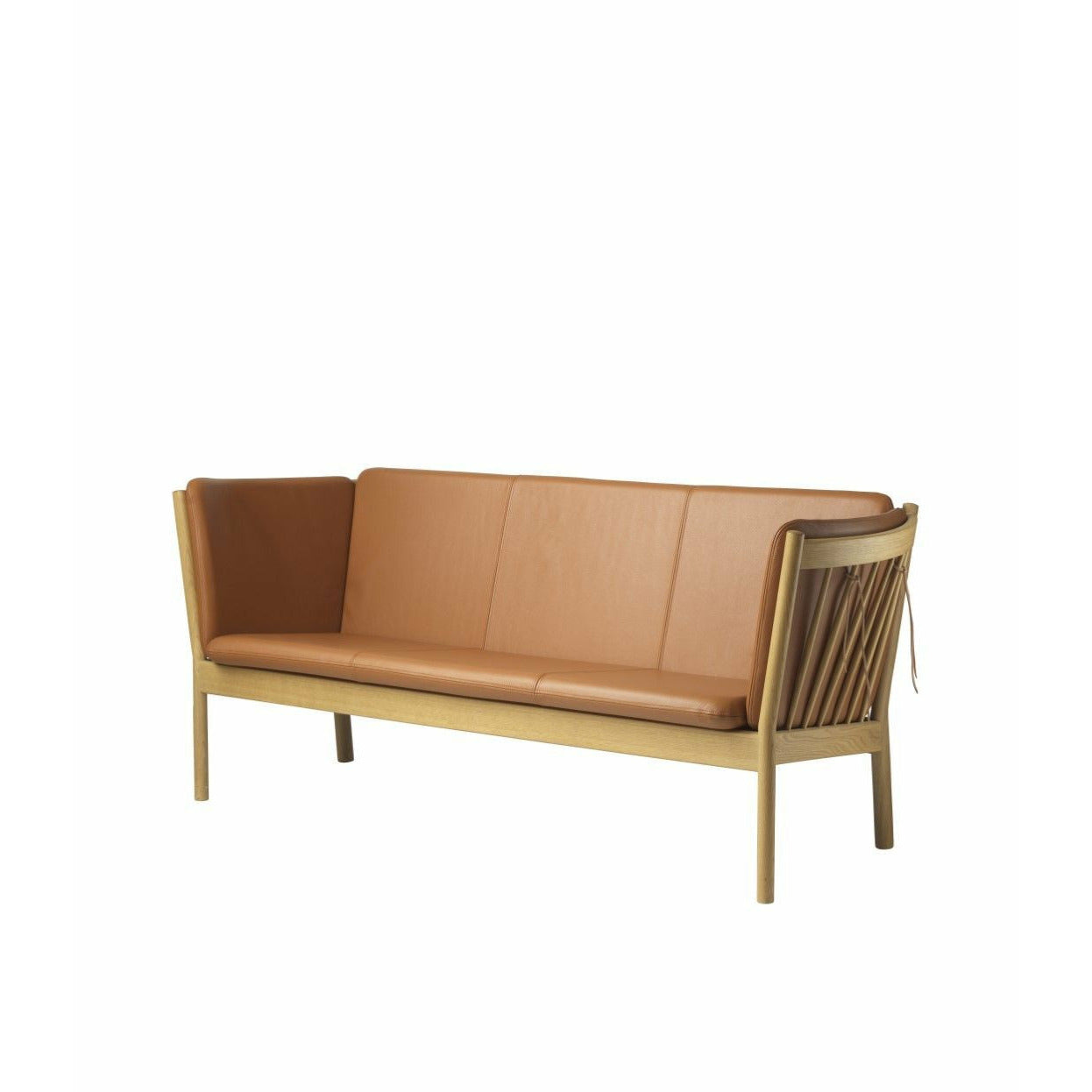 FDB Møbler J149 3-person soffa, natur/cognac