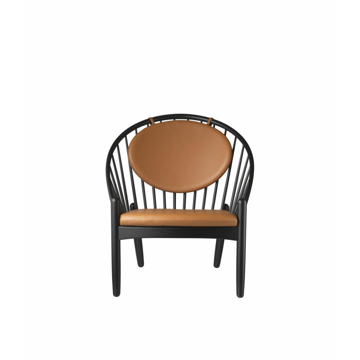 FDB Møbler J166 Jørna -stol, svart/cognac