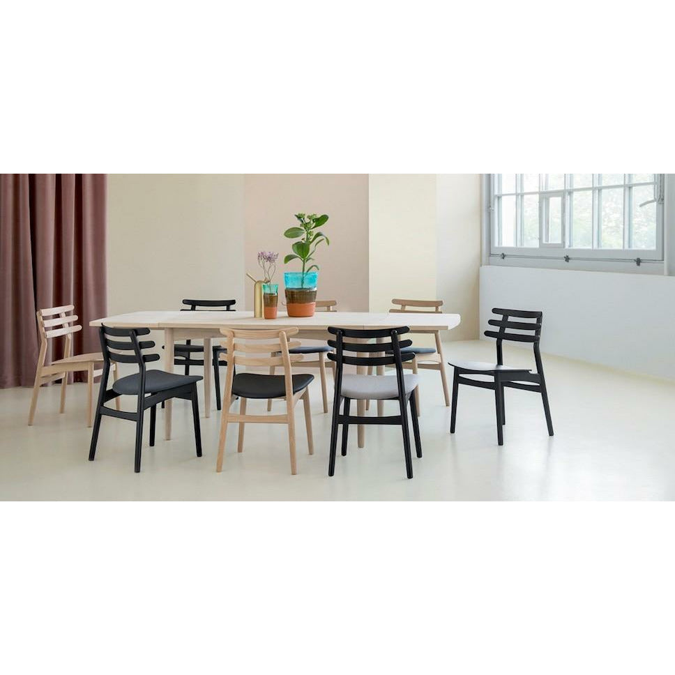FDB Møbler J48 Spisebordsstol, Eg, Antracit Tekstilsæde