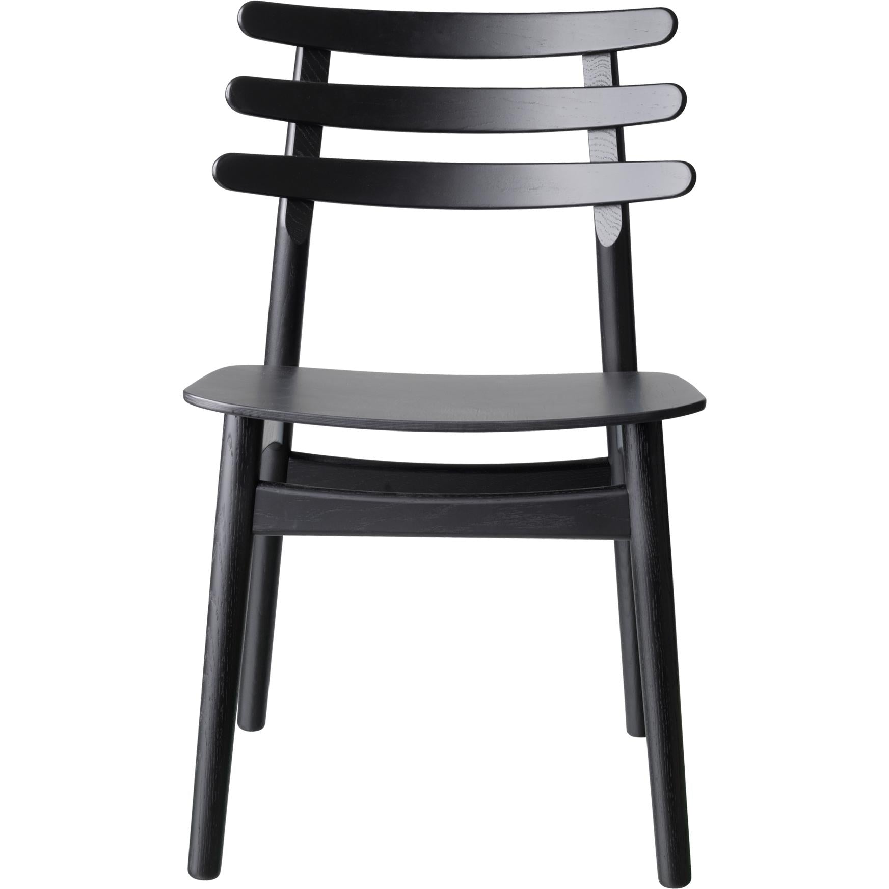 FDB Møbler J48 matbordstol, svart lackerad ek, h 78 cm