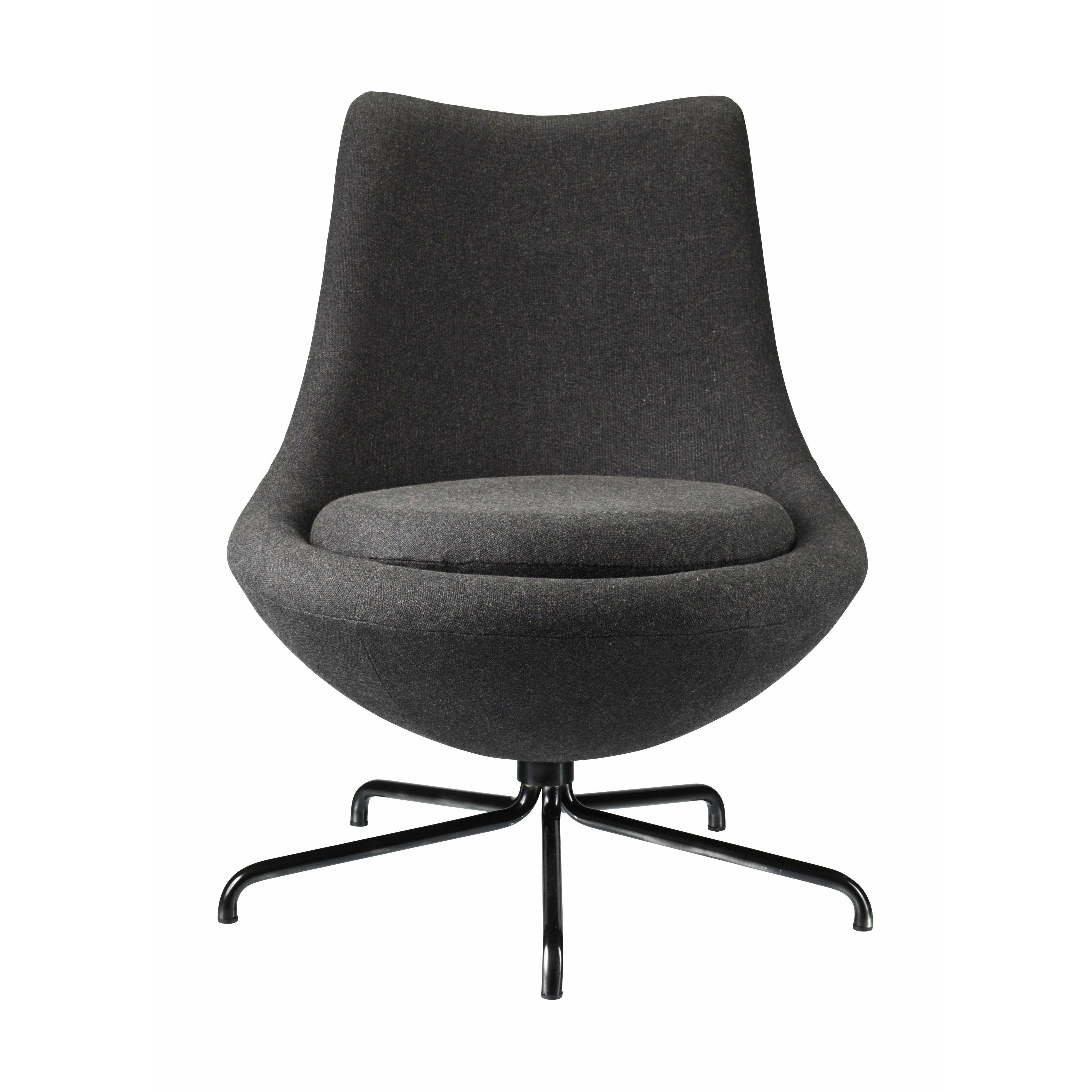 FDB Møbler L40 Turning Lounge Chair, Dark Grey/Black
