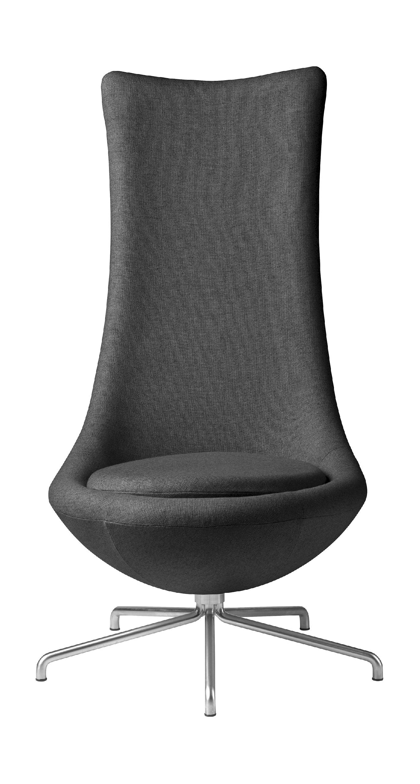 FDB Møbler L41 Bellamie Lounge -stol med svängbar ram, mörkgrå/metall