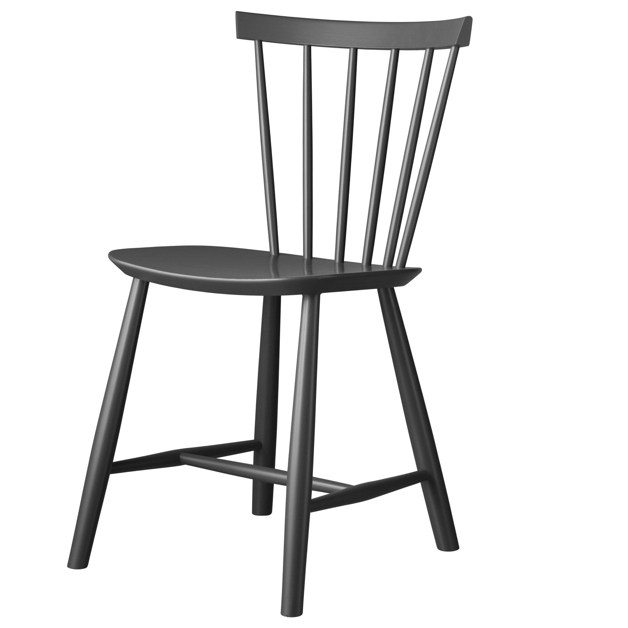 FDB Møbler Poul Volther J46 Spisebordsstol I Bøg, Mørkegrå, H 80cm