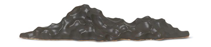 Ferm Living Berg keramisk skulptur svart, 8 cm