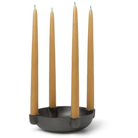 Ferm Living Bowl Candlestick Medium, svart