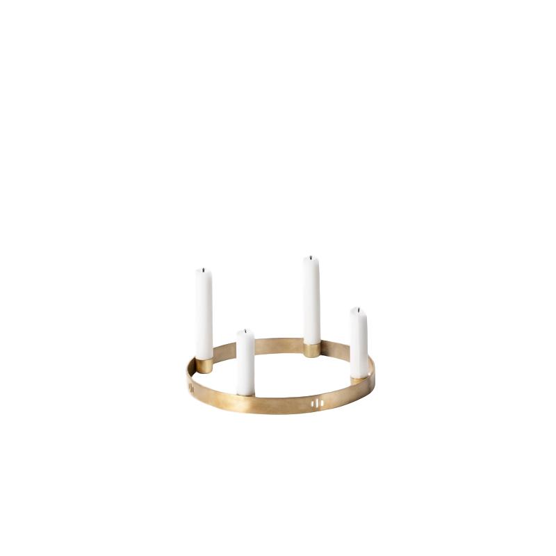Ferm Living Circle Candlestick Brass, Ø25cm