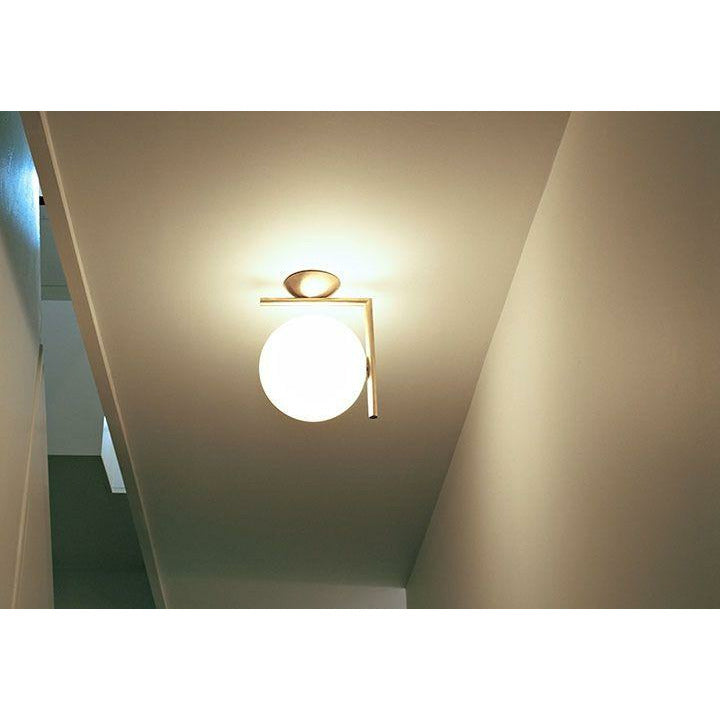 Flos IC Light C/W1 Væglampe/Loftlampe, Sort