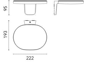 Flos OPPLET W1 vägglampa, svart