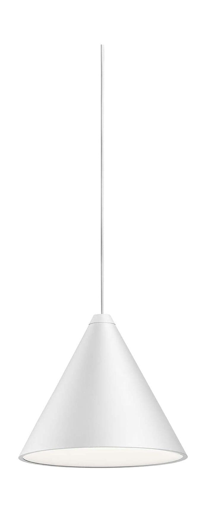 Flos String Light Cone Pendel med Dæmper 22 m, Hvid