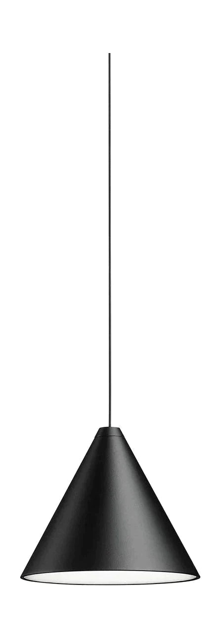 Flos String Light Cone Pendel med Dæmper 12 m, Sort