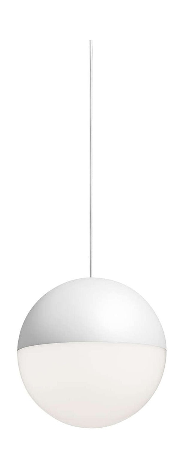 Flos String Light Sphere Pendant med spjäll 12 m, vit