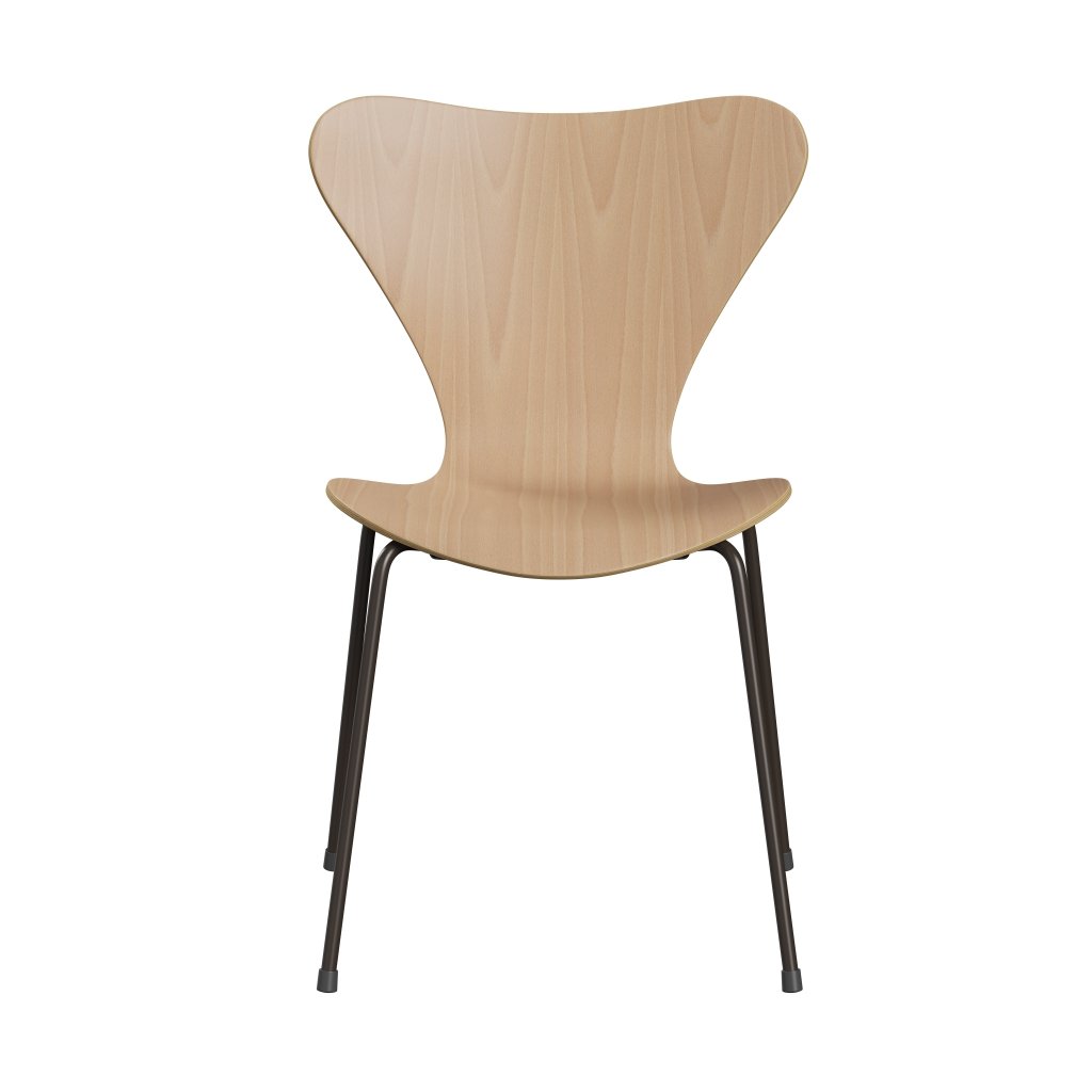Fritz Hansen 3107 Shell Chair, Brown Bronze/Beech Lackered Veneer